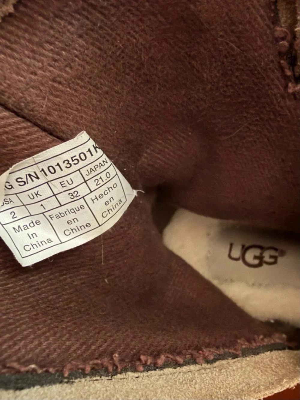 UGG Brown gray Suede Ankle Boots Sz 2 - Picture 4 of 4